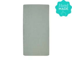 MoKee TEXTILES Natural Italian Linen | Mini Cot Bed Fitted Sheet (120x60)