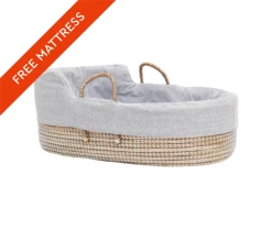 MoKee Natural Sea Grass Moses Basket
