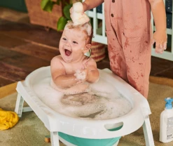 MoKee Foldable Baby Bathtub With Support | Riviera Turquoise Shipee FURNITURE
