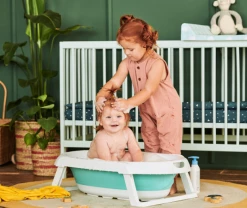 MoKee Foldable Baby Bathtub With Support | Riviera Turquoise Shipee FURNITURE