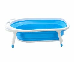 MoKee FURNITURE Foldable Baby Bathtub | Small Shipee | Sea Blue