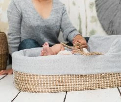 MoKee Natural Sea Grass Moses Basket